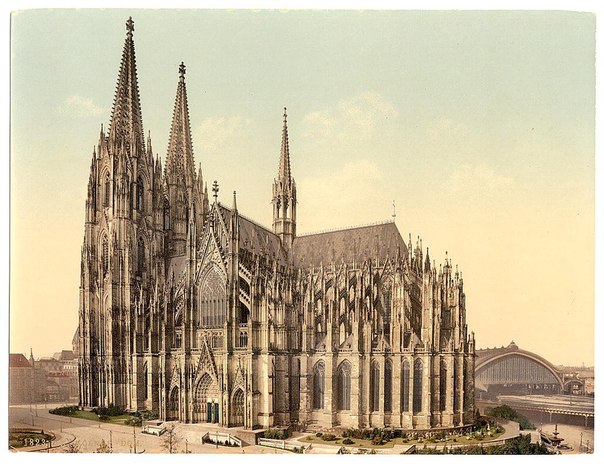The cathedral, side, Cologne, the Rhine, Germany.jpg